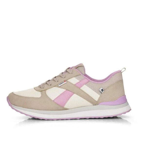NEW RIEKER R-EVOLUTION Nicolina Comfort Performance Sneakers Beige Multi 261mn - Picture 1 of 12